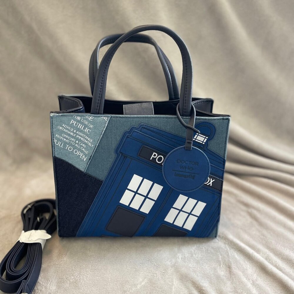 RARE Loungefly x Doctor Who TARDIS Denim Tote Bag